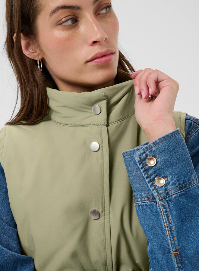 Veste Part Two Yanna sans manches vert vétiver