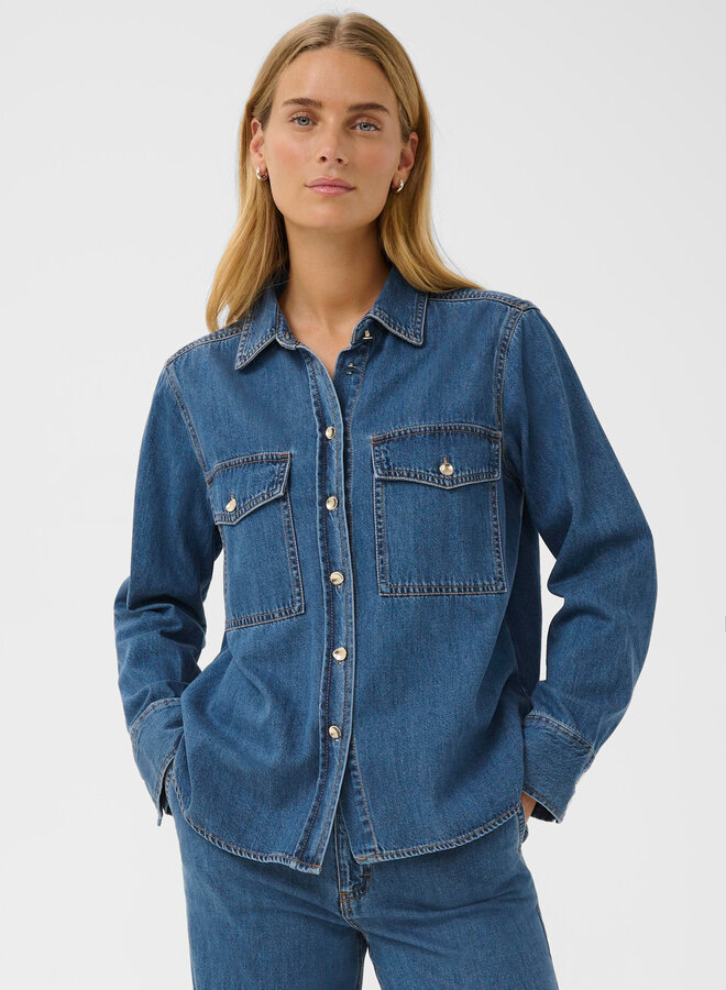 Chemise Part Two Payas en denim bleu moyen