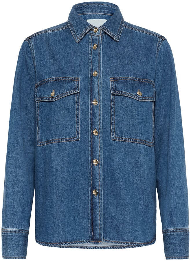 Chemise Part Two Payas en denim bleu moyen