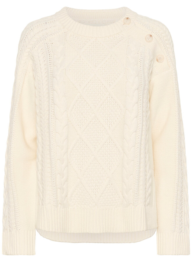 Tricot Part Two Ziva câblé écru