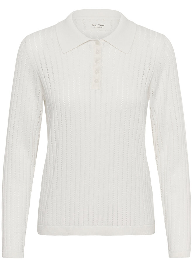 Tricot Part Two Zaria à col polo écru