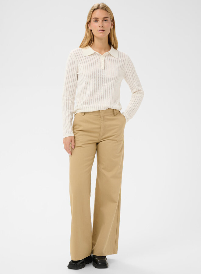 Tricot Part Two Zaria à col polo écru