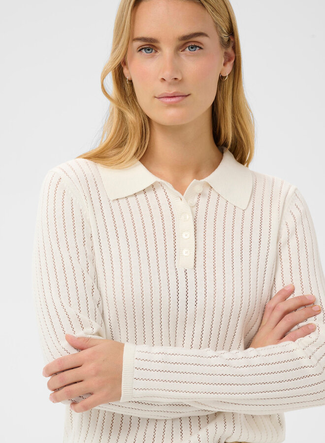 Tricot Part Two Zaria à col polo écru