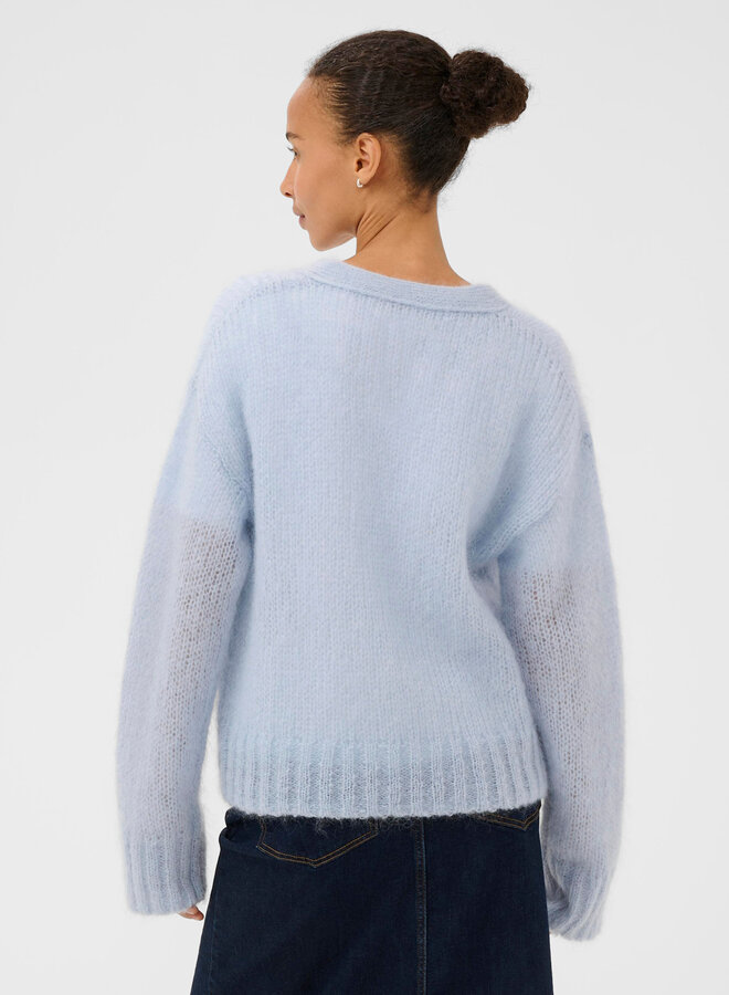 Cardigan Part Two Zendaya en mohair bleu ciel