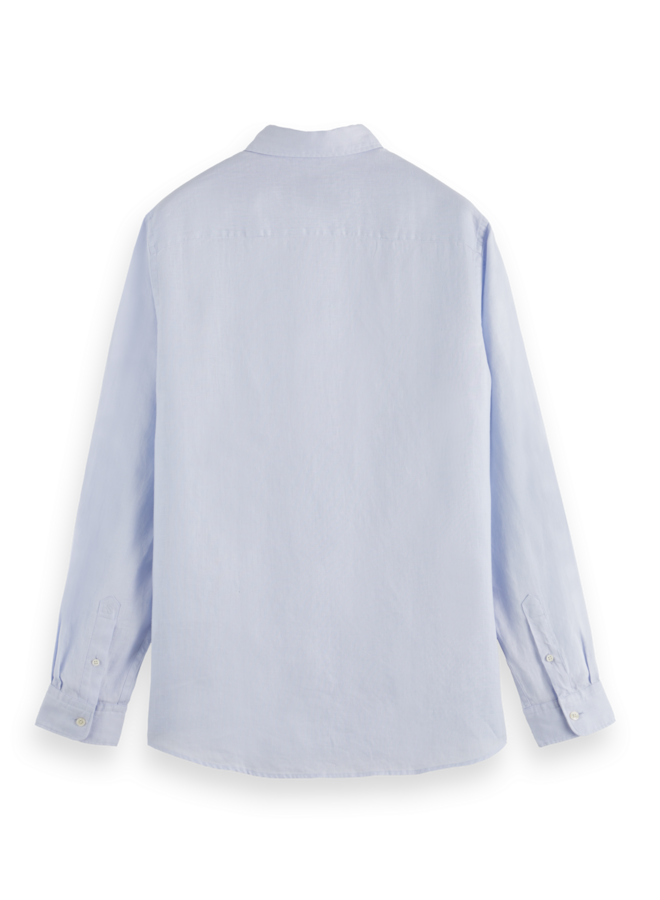 Chemise Scotch & Soda en lin bleu lavande