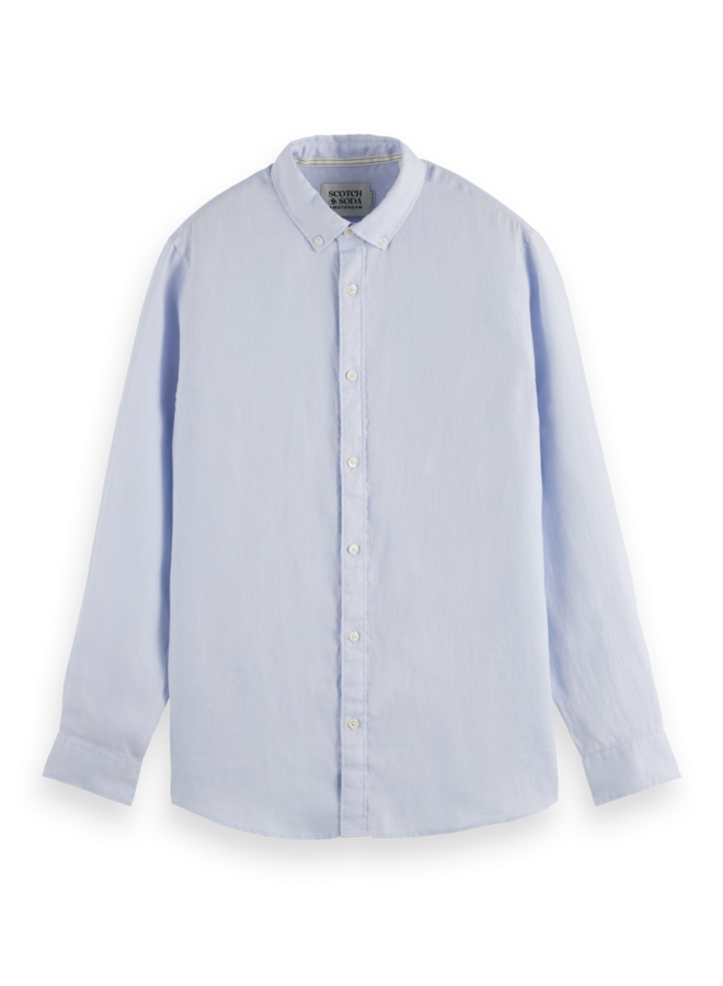 Chemise Scotch & Soda en lin bleu lavande