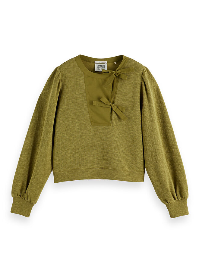 Chandail Scotch & Soda avec boucles vert citrine