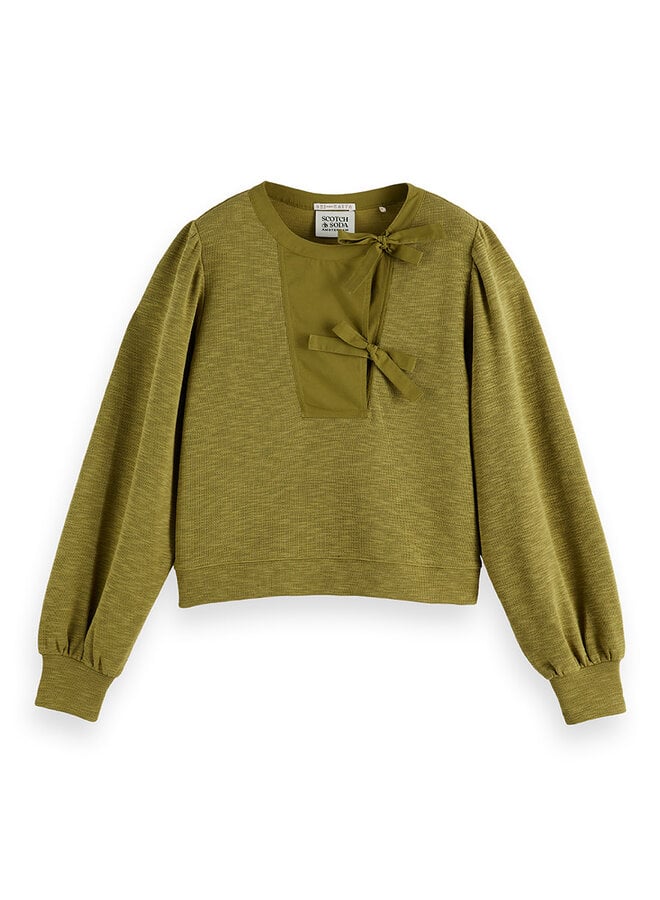 Chandail Scotch & Soda avec boucles vert citrine