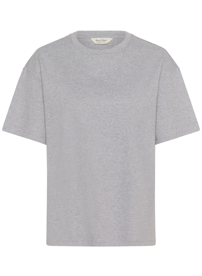 T-shirt Part Two Jamina gris pâle mélange