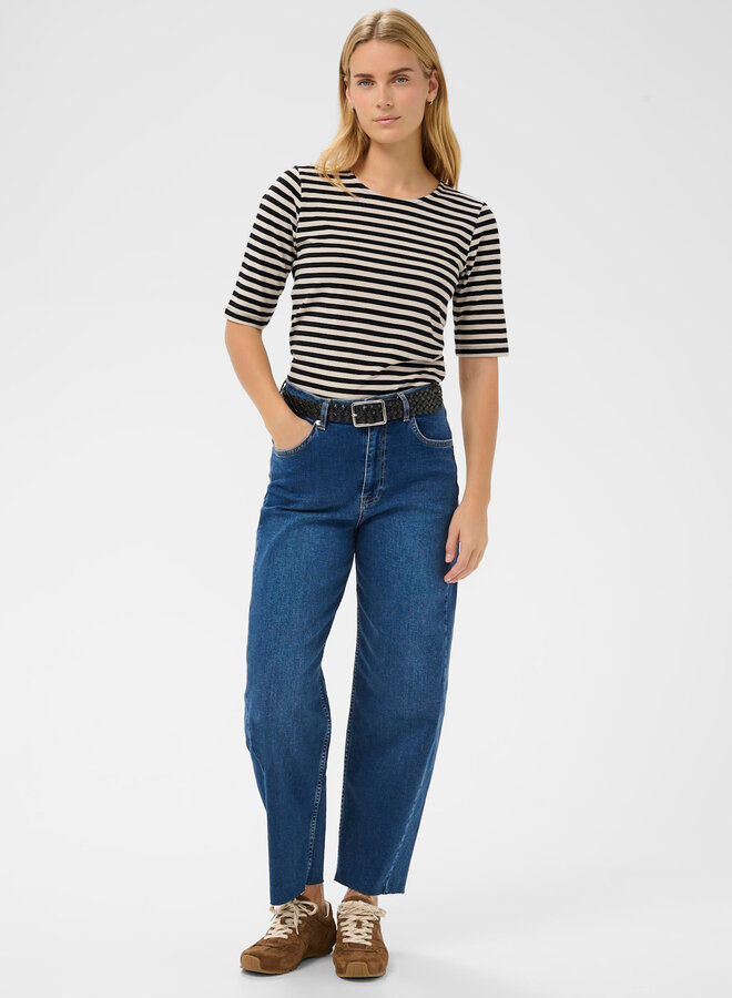 T-shirt Part Two Nemi rayé noir & écru
