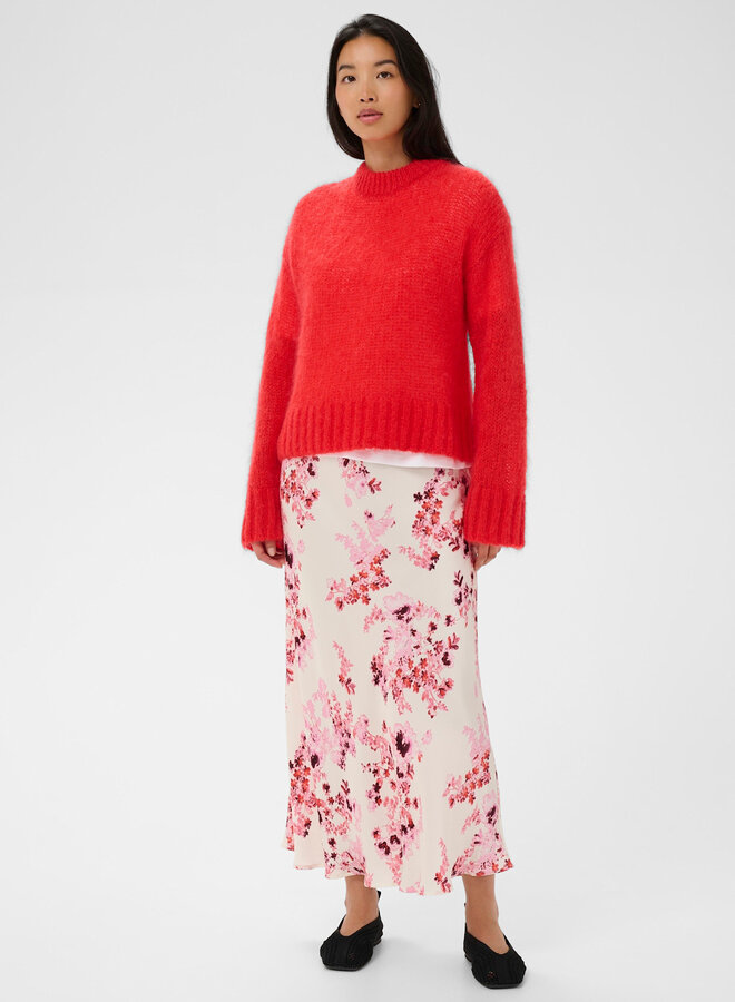 Tricot Part Two Sille en mohair rouge poppy