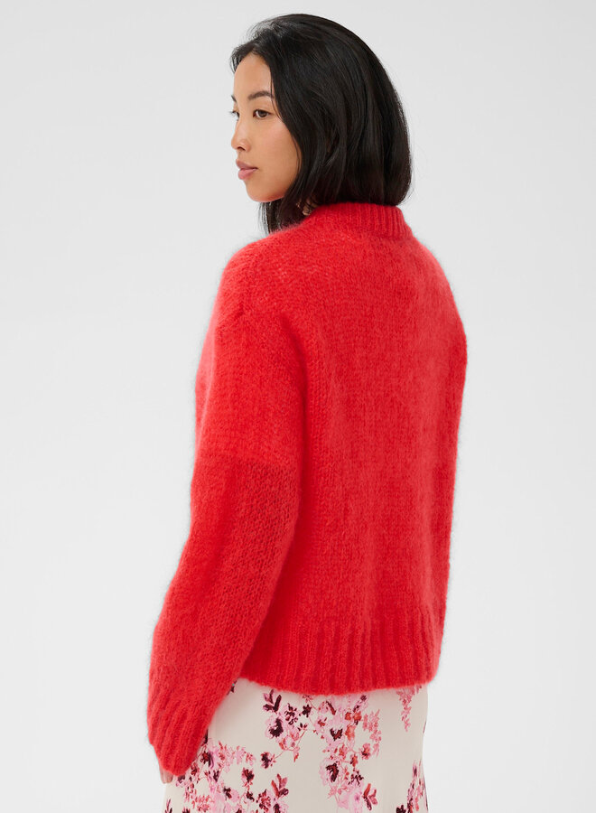Tricot Part Two Sille en mohair rouge poppy