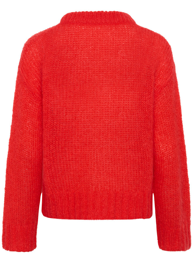 Tricot Part Two Sille en mohair rouge poppy