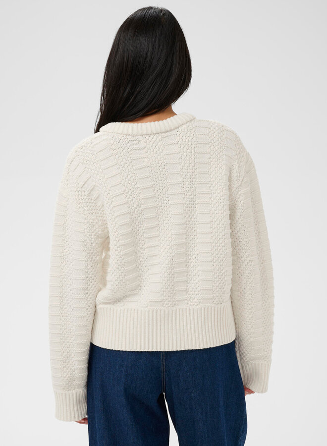 Cardigan Part Two Aniela à fermeture à zip écru