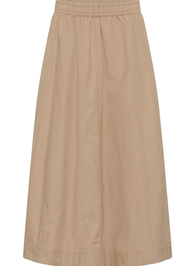Jupe midi Part Two Asmina à taille élastique beige
