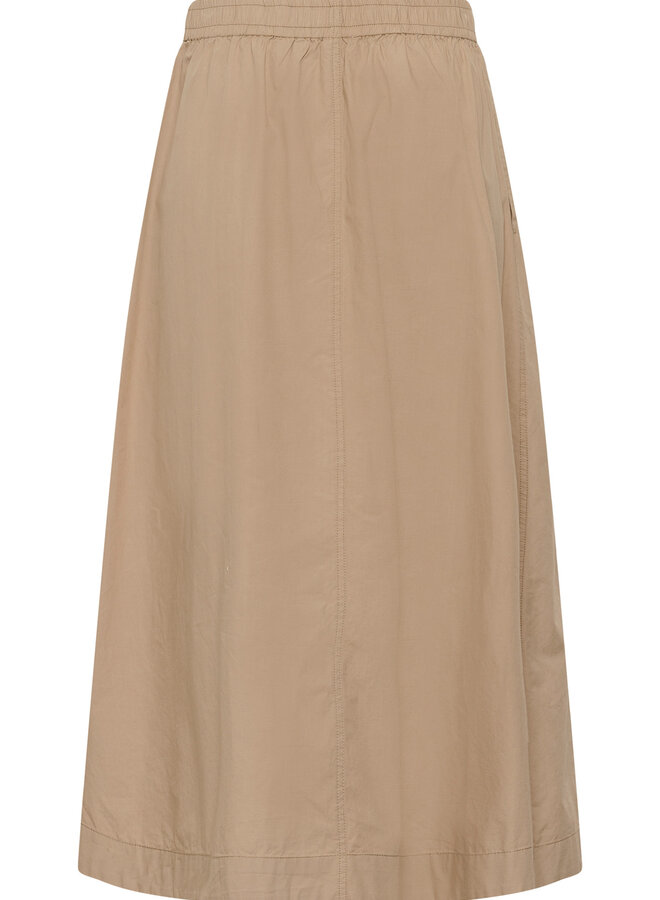 Jupe midi Part Two Asmina à taille élastique beige