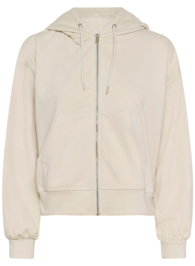 Cardigan Part Two Aliana molletonné à capuche beige mastic