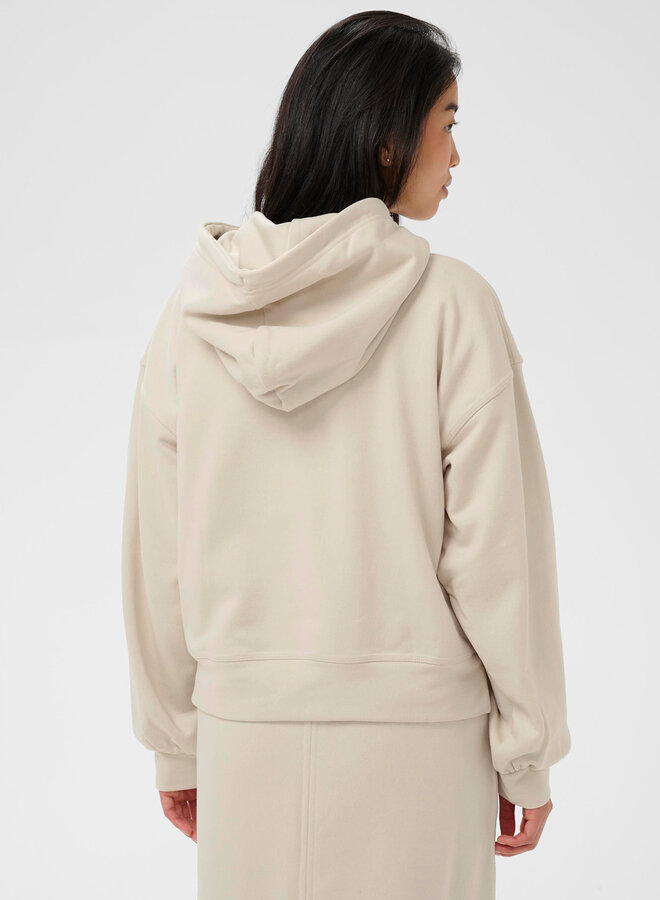 Cardigan Part Two Aliana molletonné à capuche beige mastic