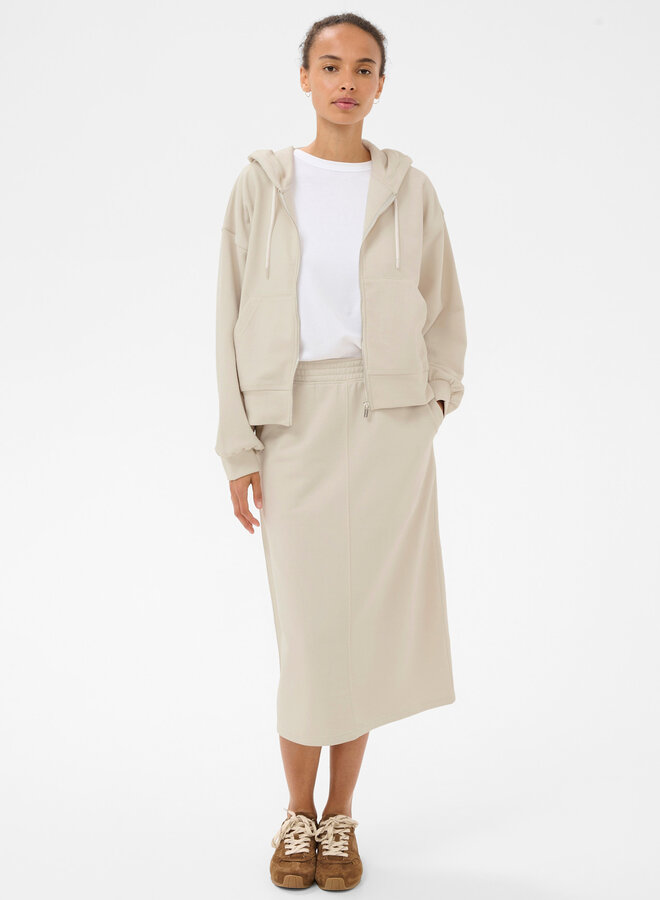 Cardigan Part Two Aliana molletonné à capuche beige mastic