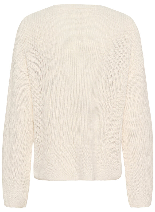 Tricot Part Two Etronas à col V en lin écru