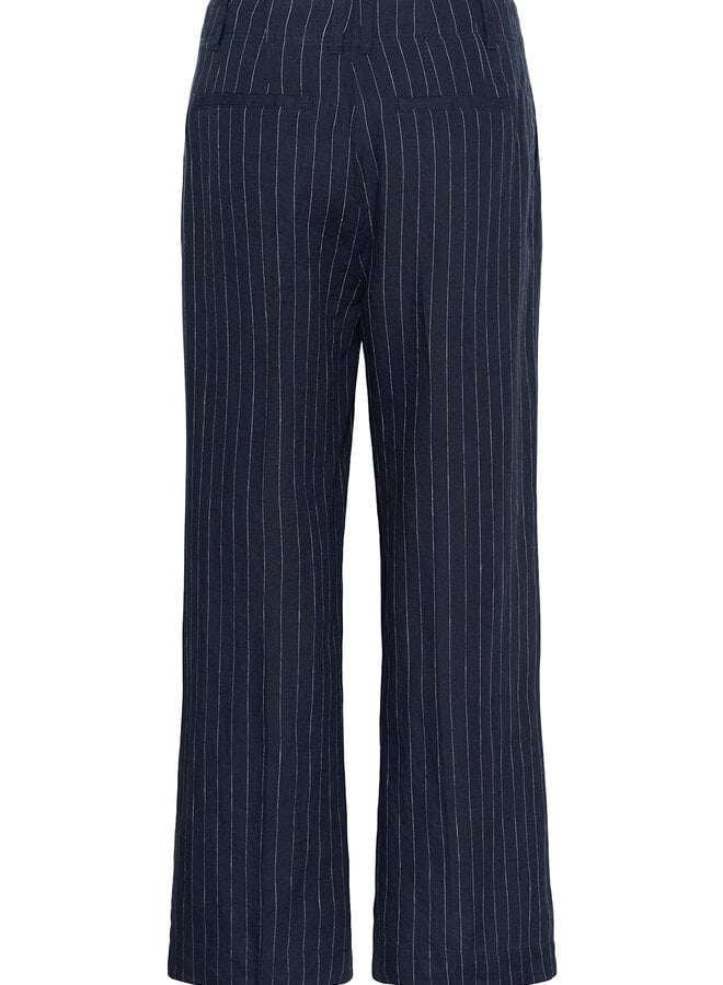 Pantalon Part Two Aliya bleu indigo rayé