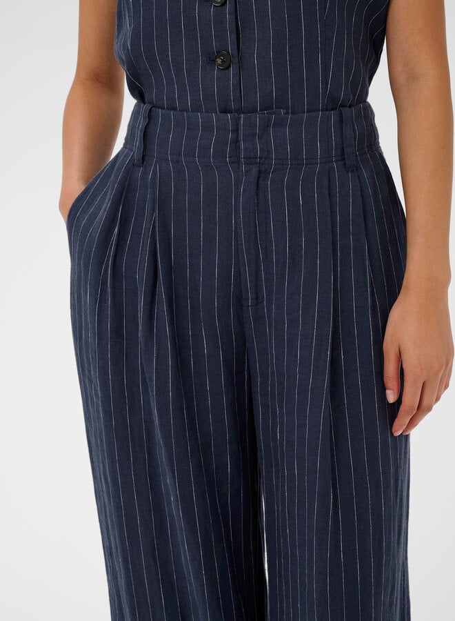 Pantalon Part Two Aliya bleu indigo rayé