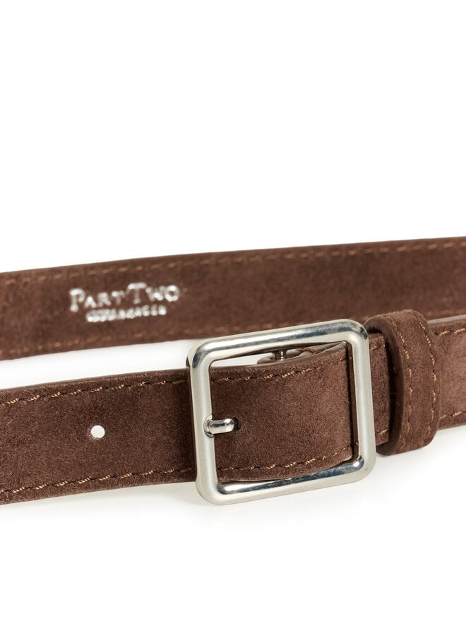 Ceinture Part Two Alikka en suède brune