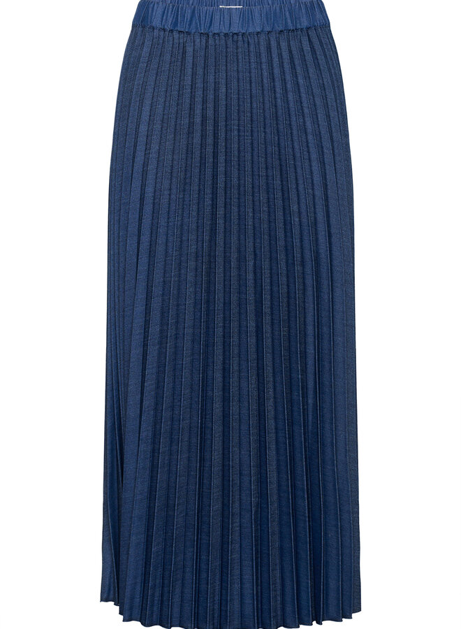 Jupe longue InWear Cherrie à plis bleu denim foncé