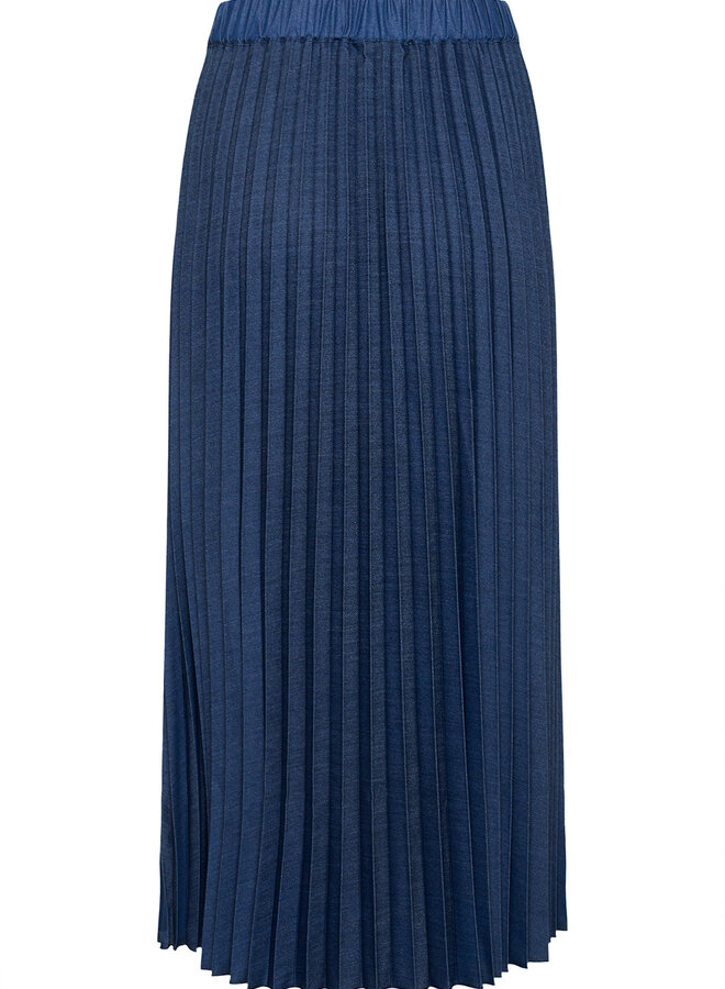 Jupe longue InWear Cherrie à plis bleu denim foncé