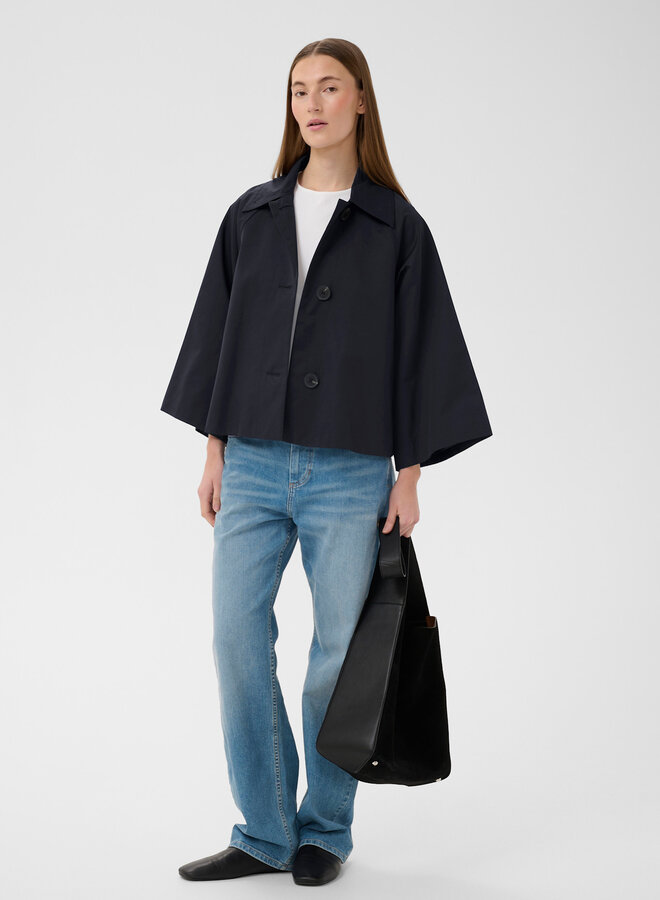 Trench InWear Hinona Cape court bleu marine