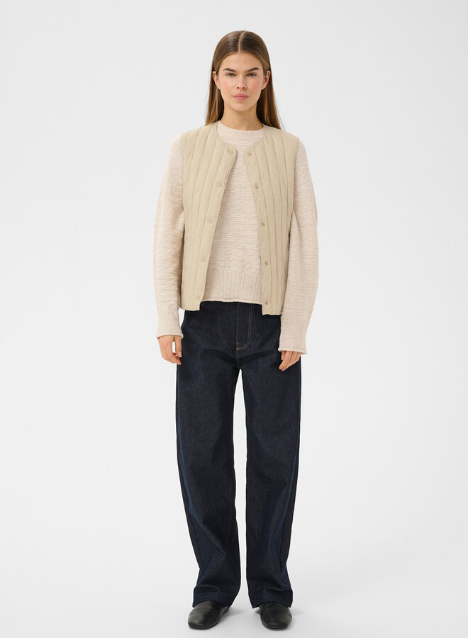 Veste InWear Glyn matelassée sans manches beige sable