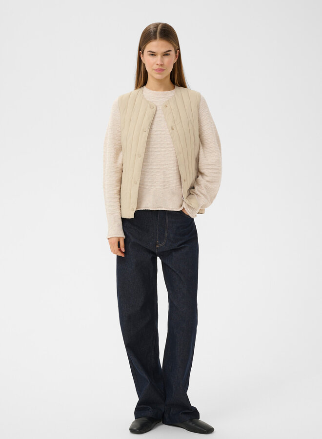 Veste InWear Glyn matelassée sans manches beige sable