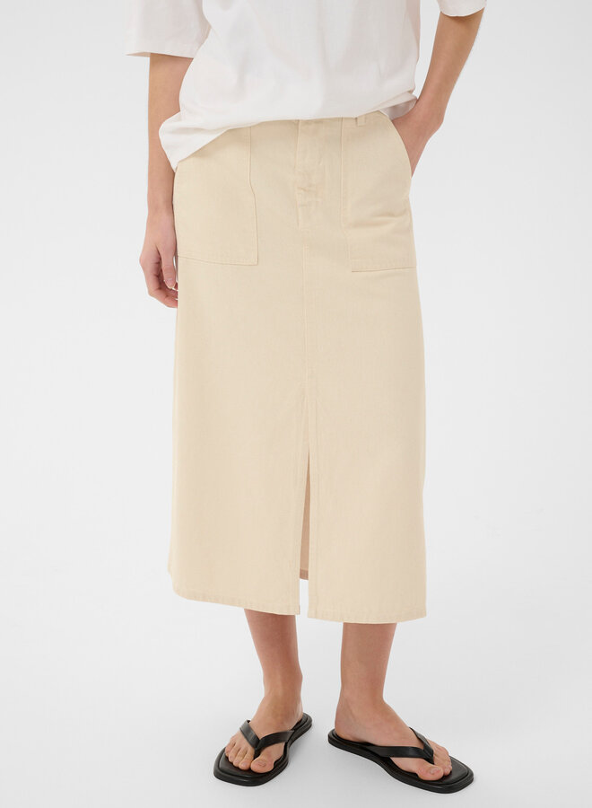 Jupe midi InWear Dilys beige écrue