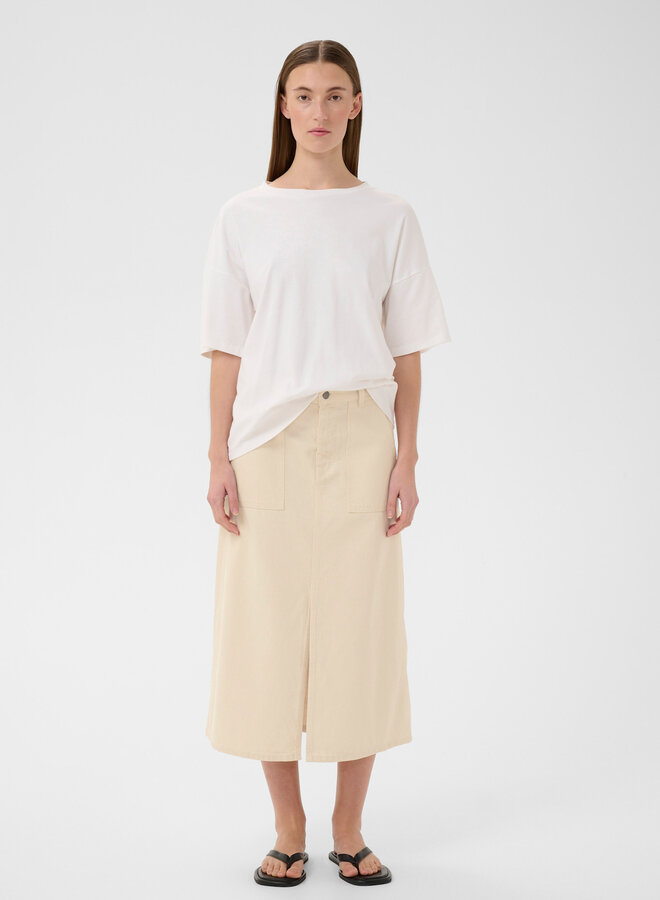 Jupe midi InWear Dilys beige écrue