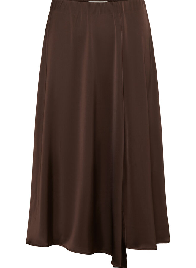 Jupe midi InWear Lake satinée brun café