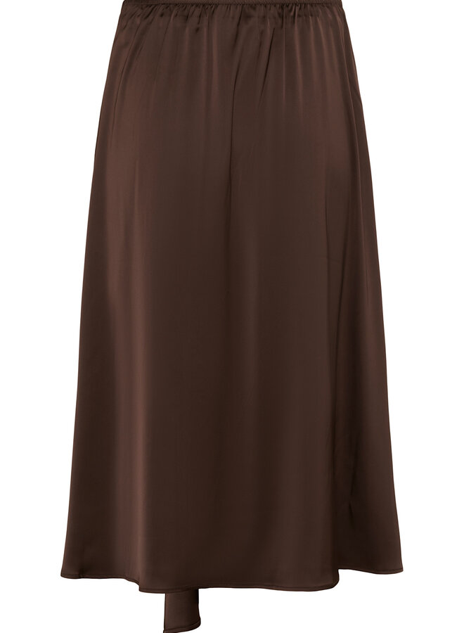 Jupe midi InWear Lake satinée brun café