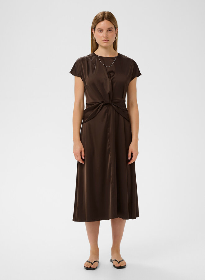 Robe InWear Lake satinée brun café
