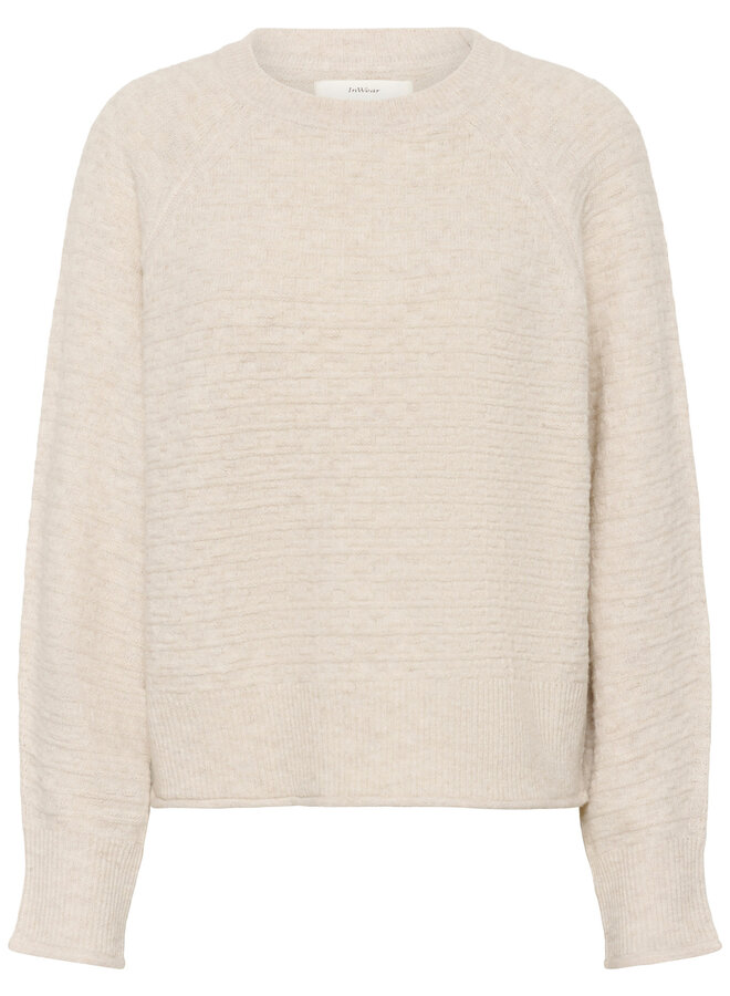 Tricot InWear Mabel à mailles texturées écru mélange
