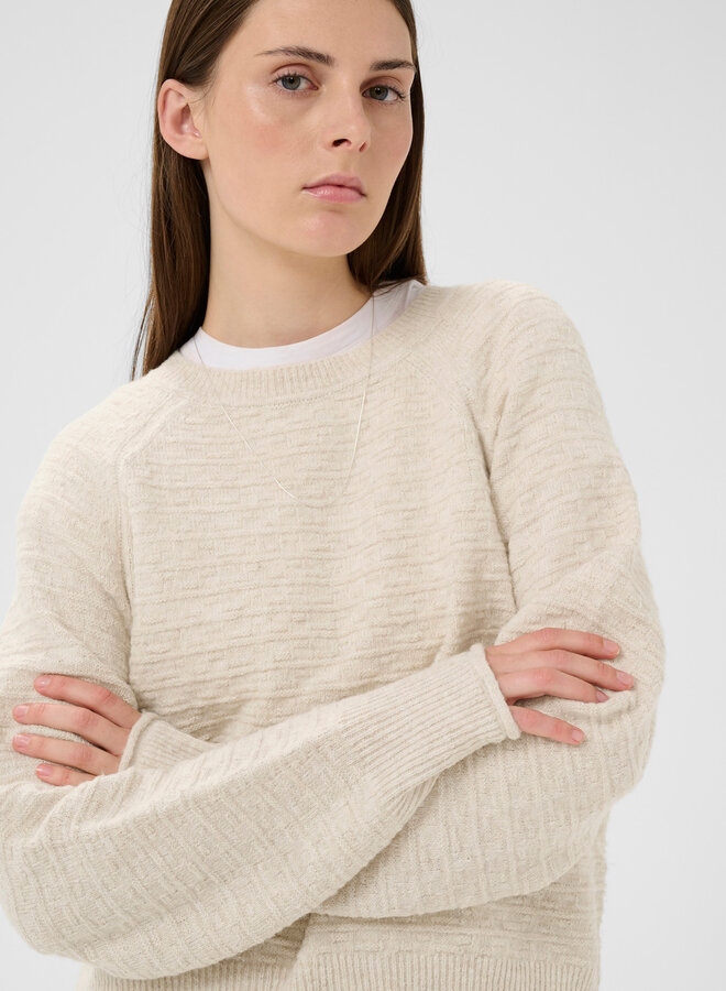 Tricot InWear Mabel à mailles texturées écru mélange