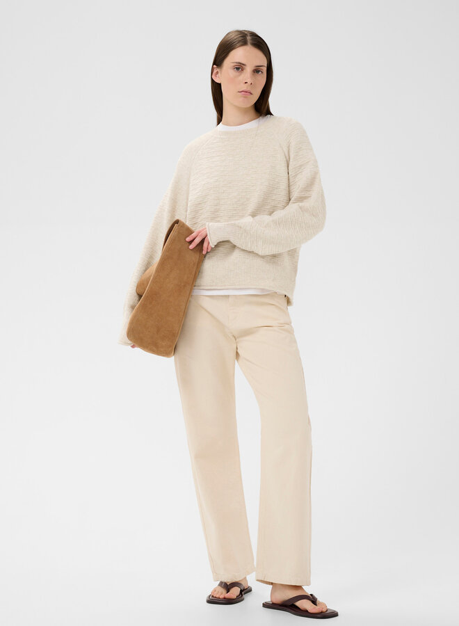 Tricot InWear Mabel à mailles texturées écru mélange