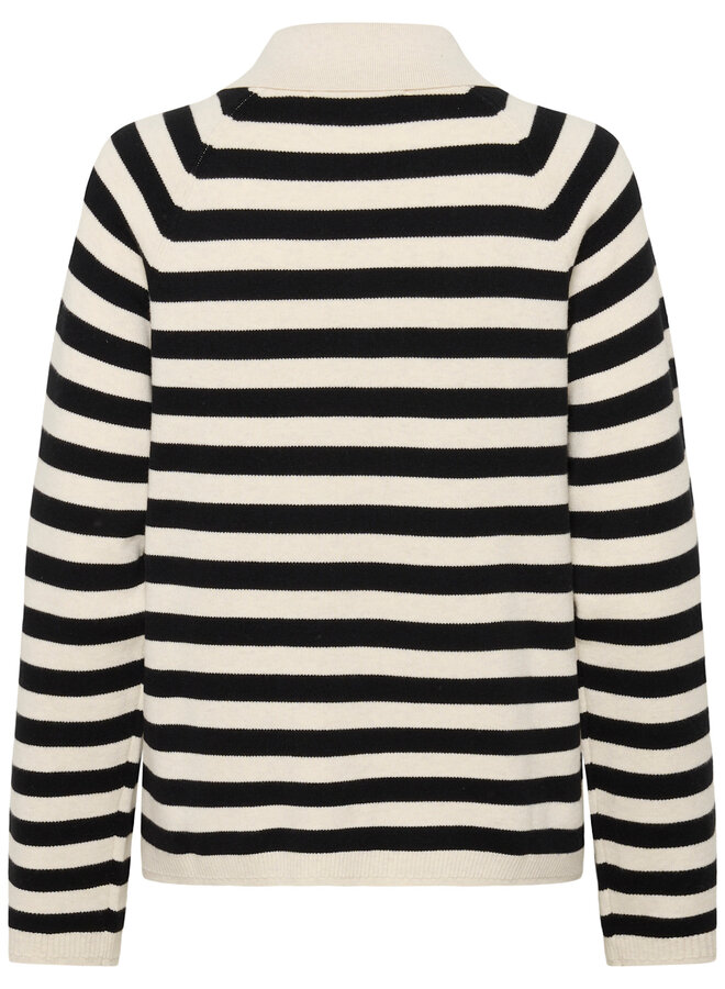 Polo InWear Madie en tricot rayé beige & noir