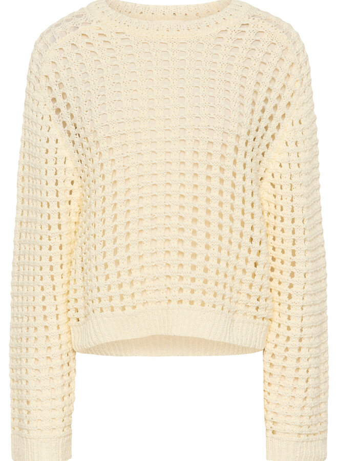 Tricot InWear Muno à mailles ajourées écru