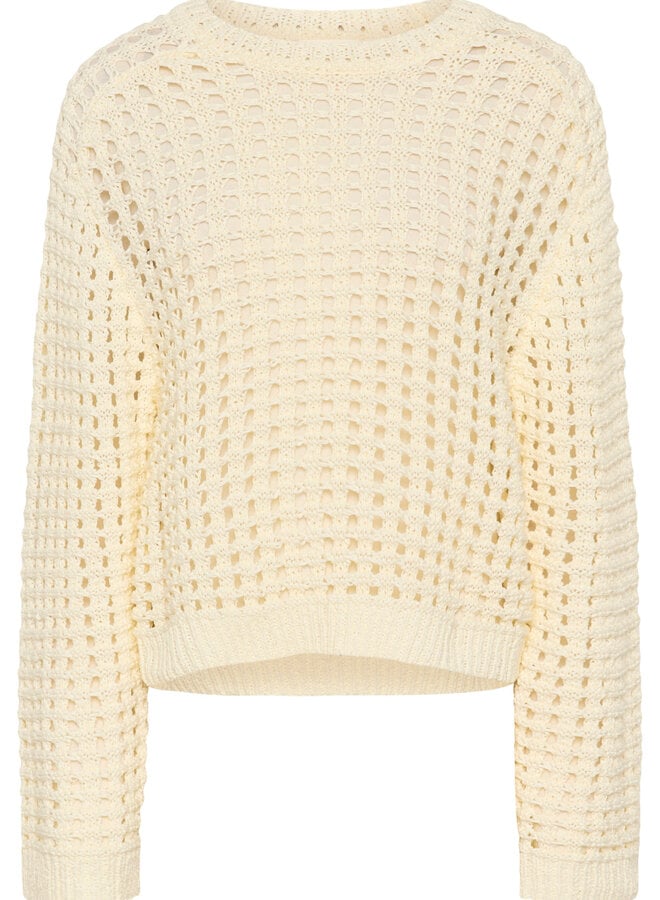 Tricot InWear Muno à mailles ajourées écru