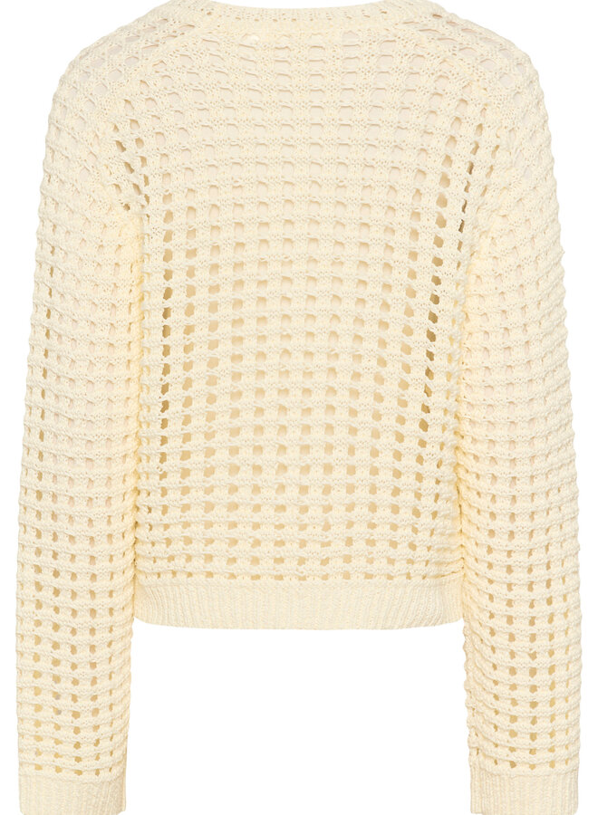 Tricot InWear Muno à mailles ajourées écru