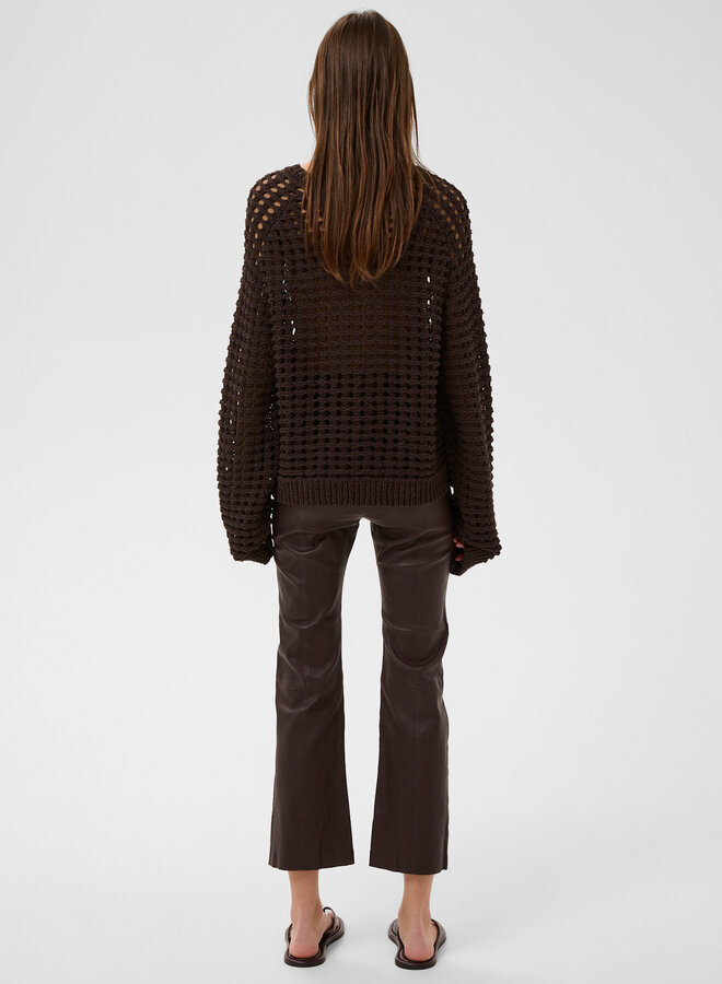 Tricot InWear Muno à mailles ajourées brun café