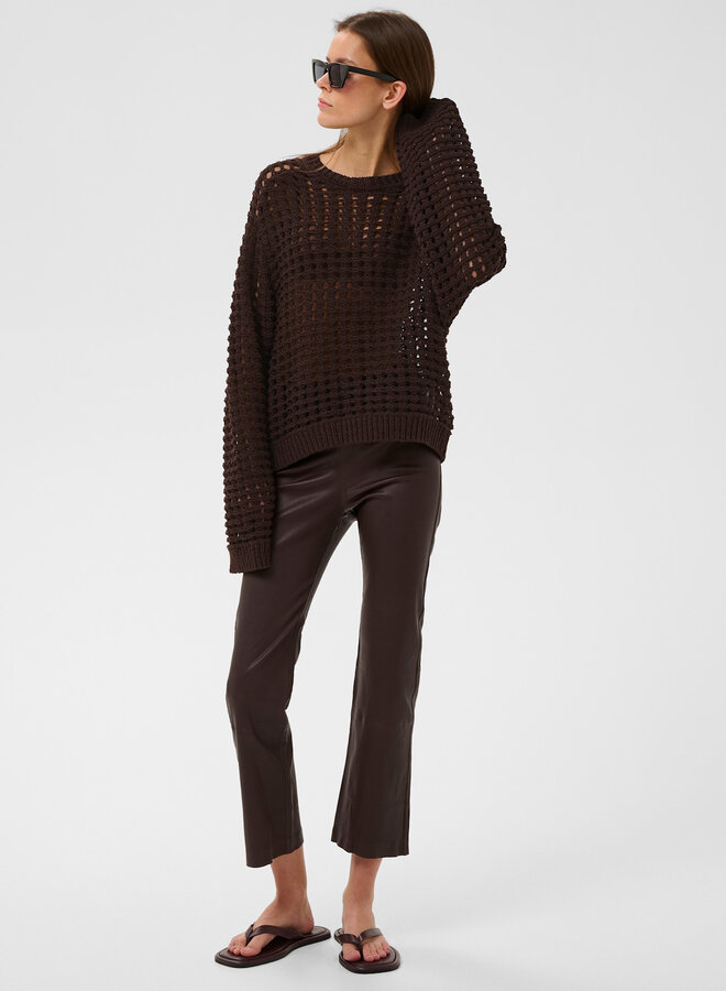 Tricot InWear Muno à mailles ajourées brun café