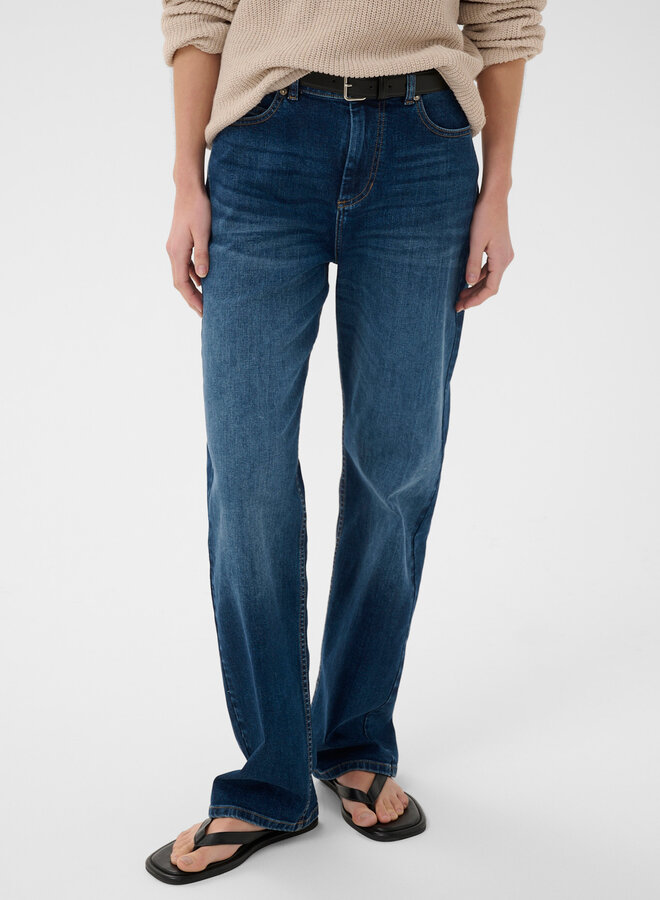 Jeans InWear Darlina à jambes droites bleu foncé délavé