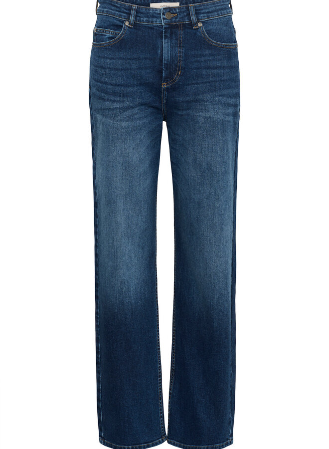 Jeans InWear Darlina à jambes droites bleu foncé délavé