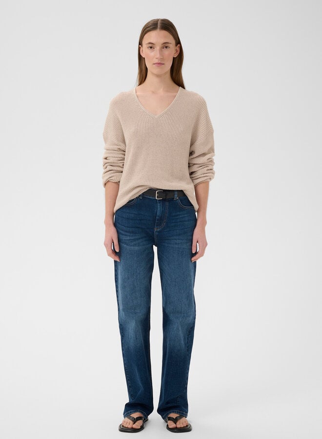 Jeans InWear Darlina à jambes droites bleu foncé délavé