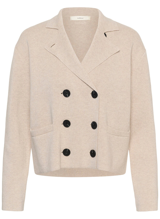 Cardigan InWear Delarose à fermeture croisée écru